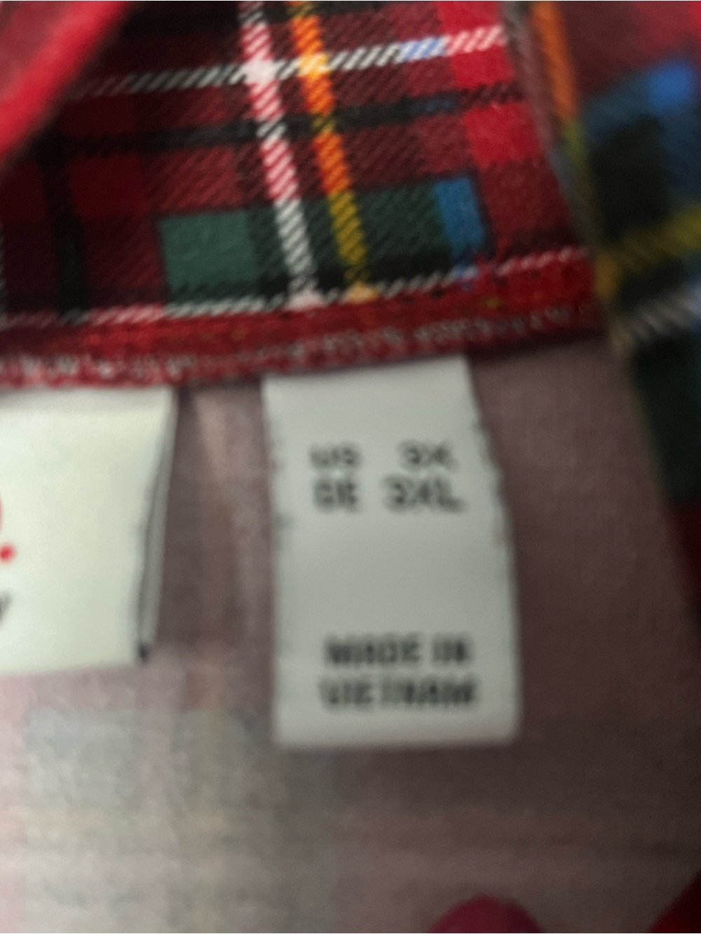 Denim&Co Red Plaid Turtleneck Blouse Perfect Jersey 3X - Picture 4 of 4